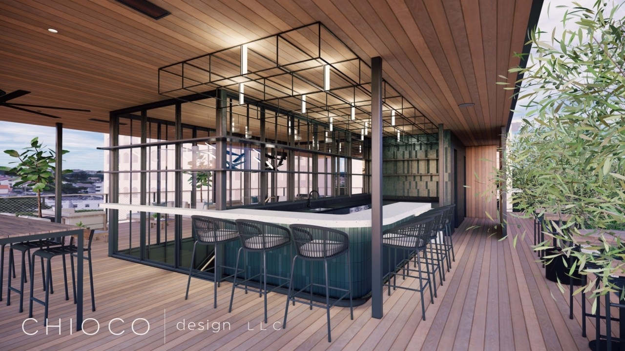 Who doesn't love a cocktail on a rooftop bar with downtown views? Thanks to an amazing collaboration with @chioco_design, this historic building will now have 21st century amenities at the new Spectre headquarters.